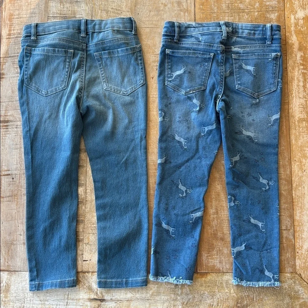 NWOT Jumping Beans Girls Blue Jeans Set 5t